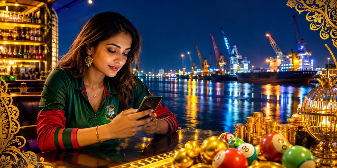 খুলনায় বিচ পরিবেশে মোবাইলে ক্রিকেট বেটিং করছেন একজন ব্যবহারকারী